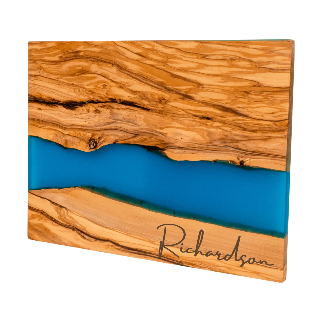 Olivewood Blue Resin Board