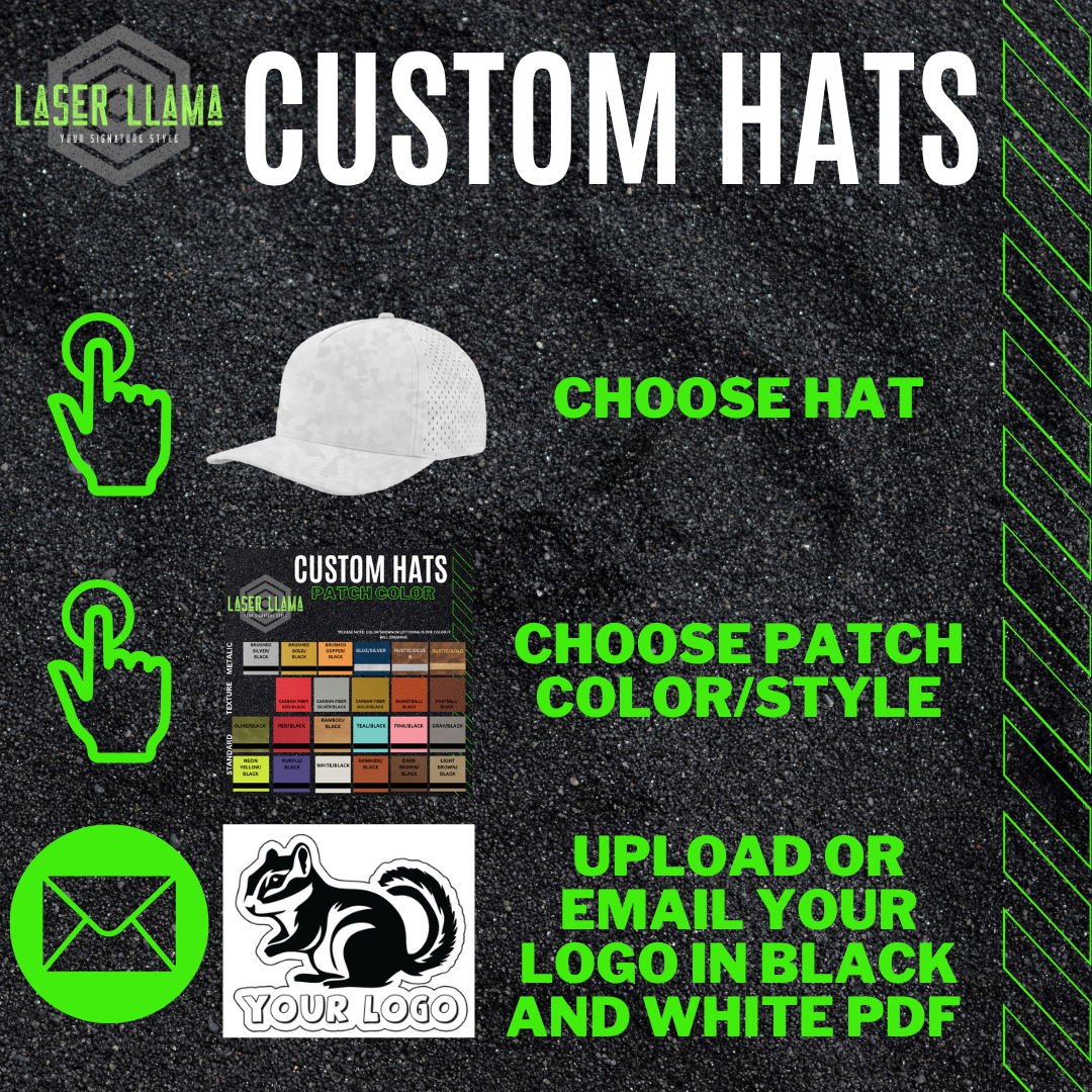 Richardson 112 Black/Charcoal Hat with Custom Patch