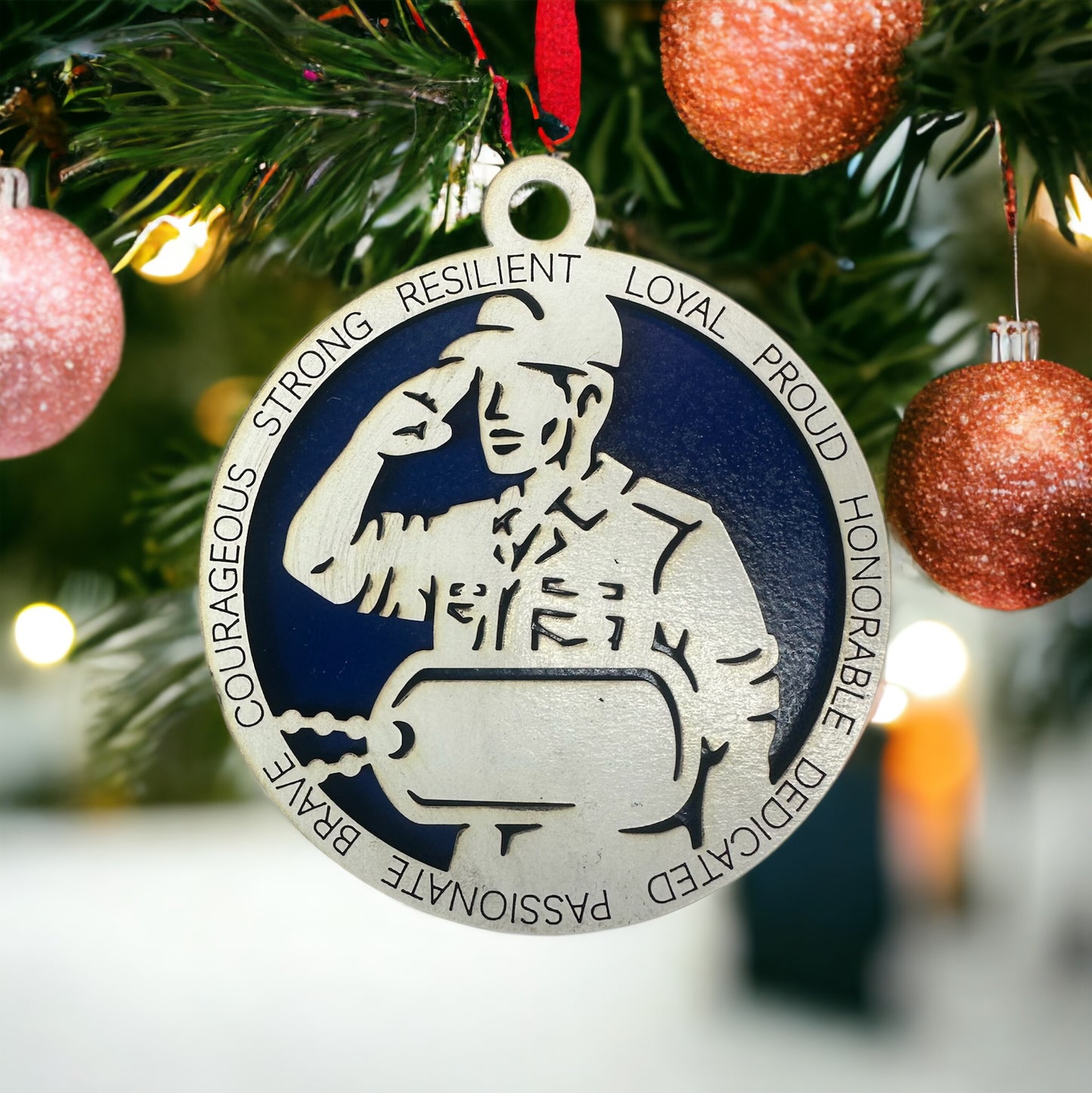 Coast Guard Ornaments- Blue Backer