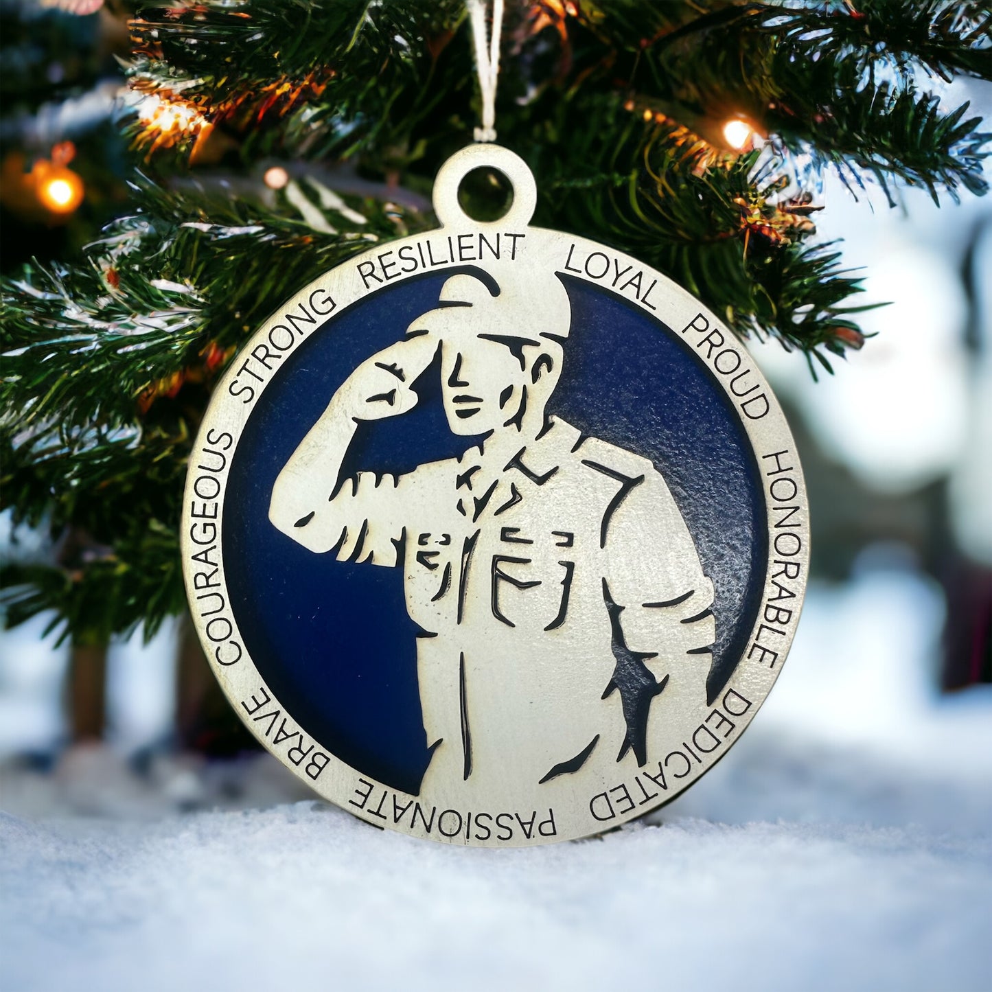 Coast Guard Ornaments- Blue Backer
