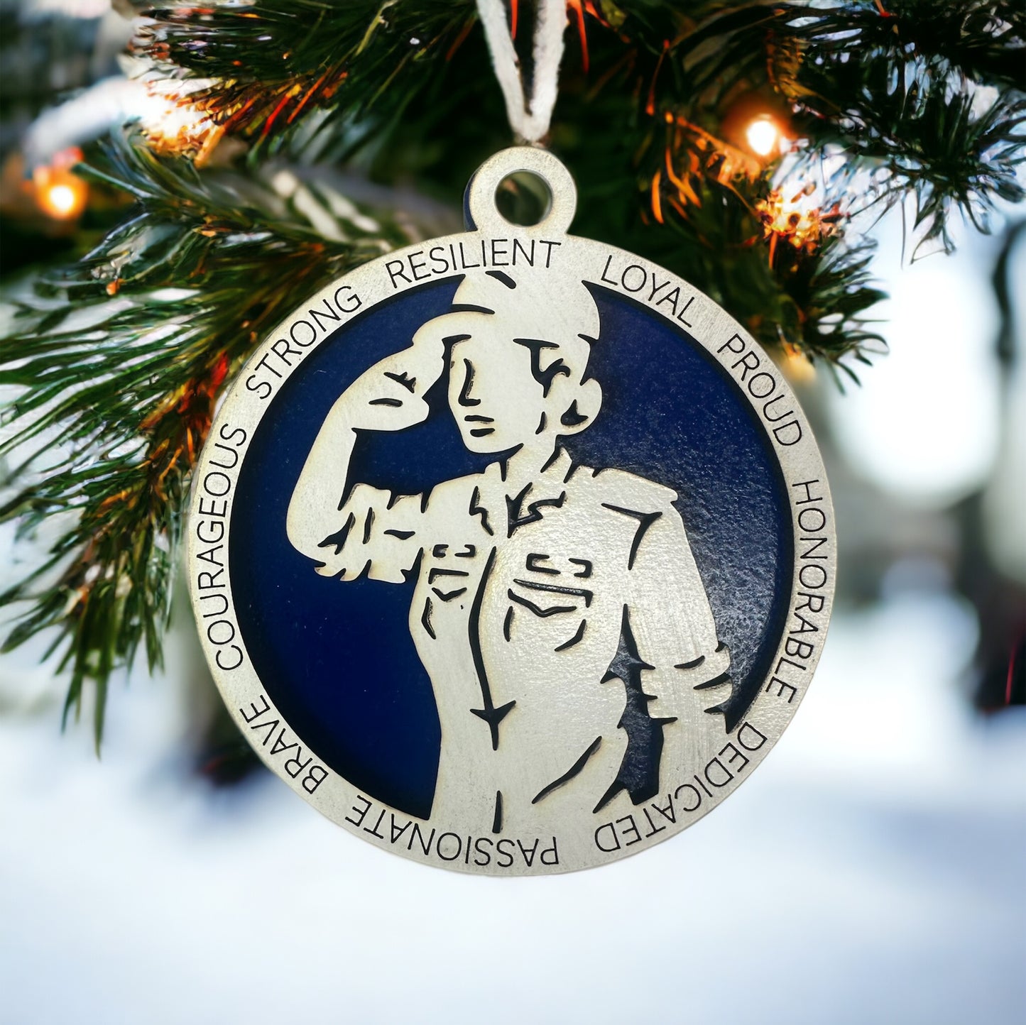 Coast Guard Ornaments- Blue Backer