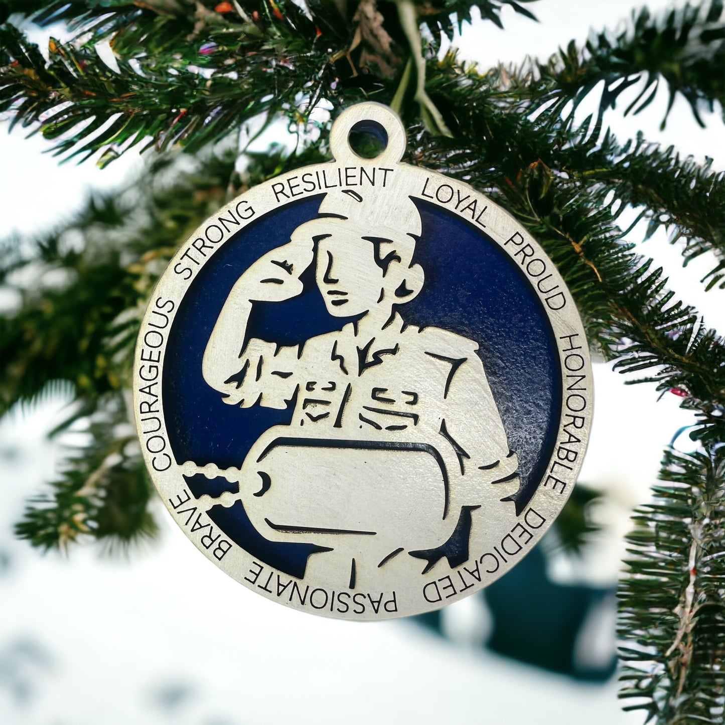 Coast Guard Ornaments- Blue Backer