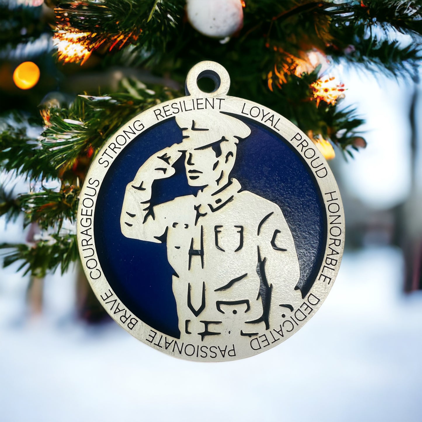 Coast Guard Ornaments- Blue Backer