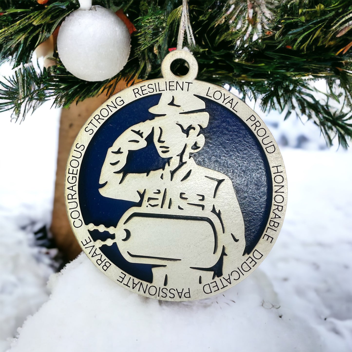 Coast Guard Ornaments- Blue Backer
