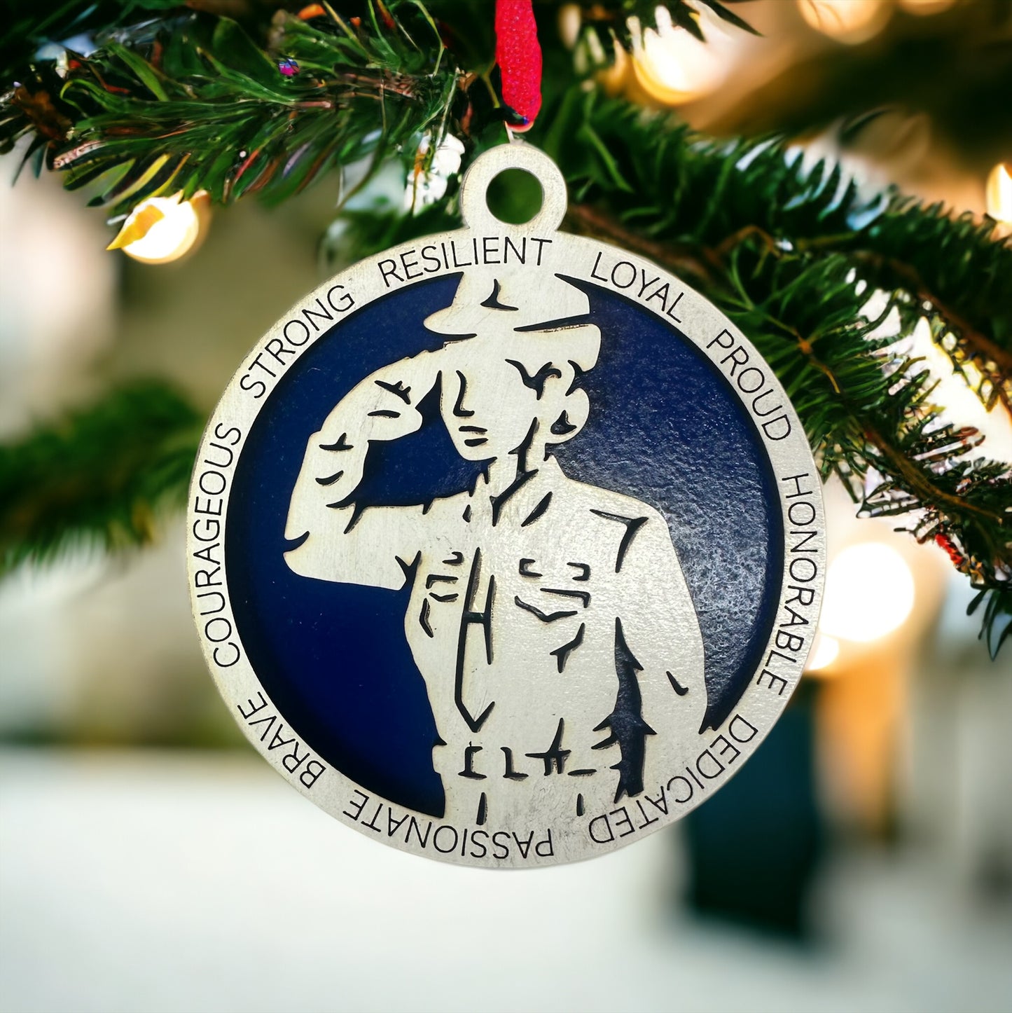 Coast Guard Ornaments- Blue Backer