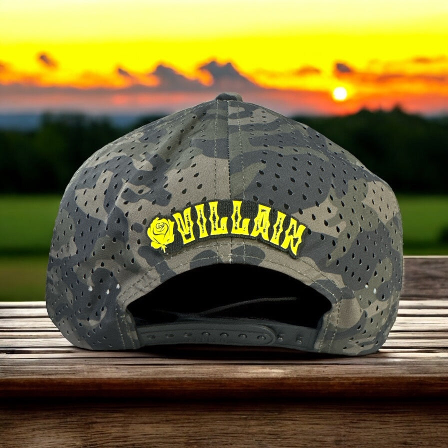 Junction Olive Camo Performance Hat with Neon Yellow Patch