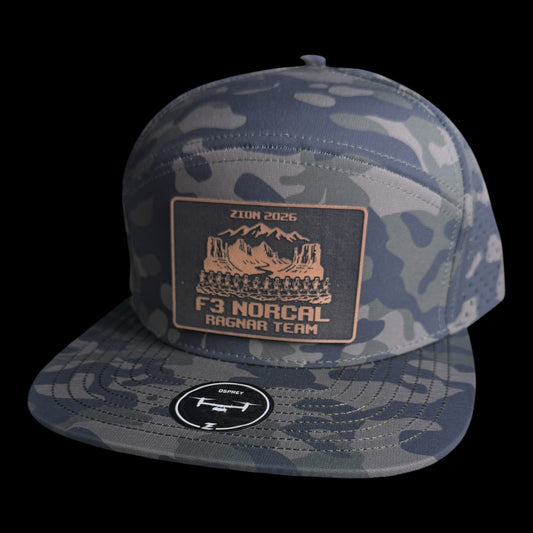 NorCal Ragnar Olive Camo Performance Hat with Copper Patch