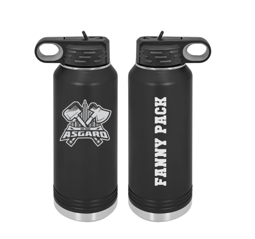 ASGARD 32oz Black Water Bottle