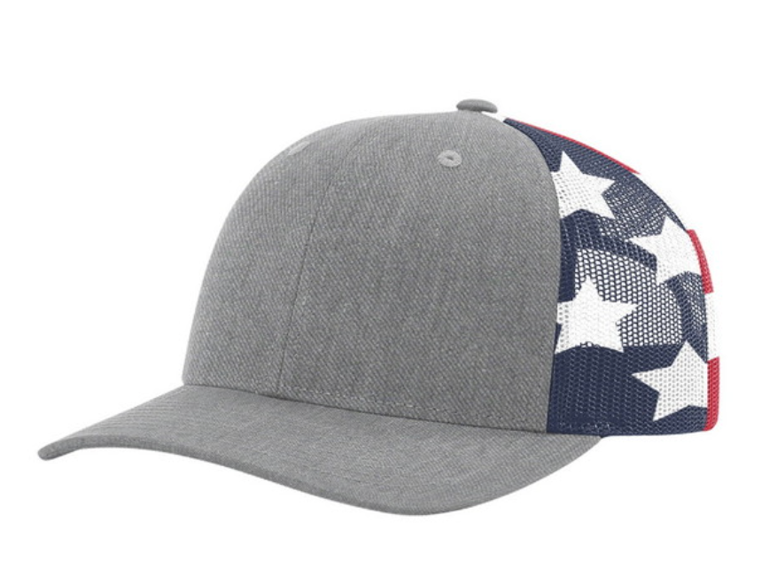 Richardson 112 Heather/Flag back Hat