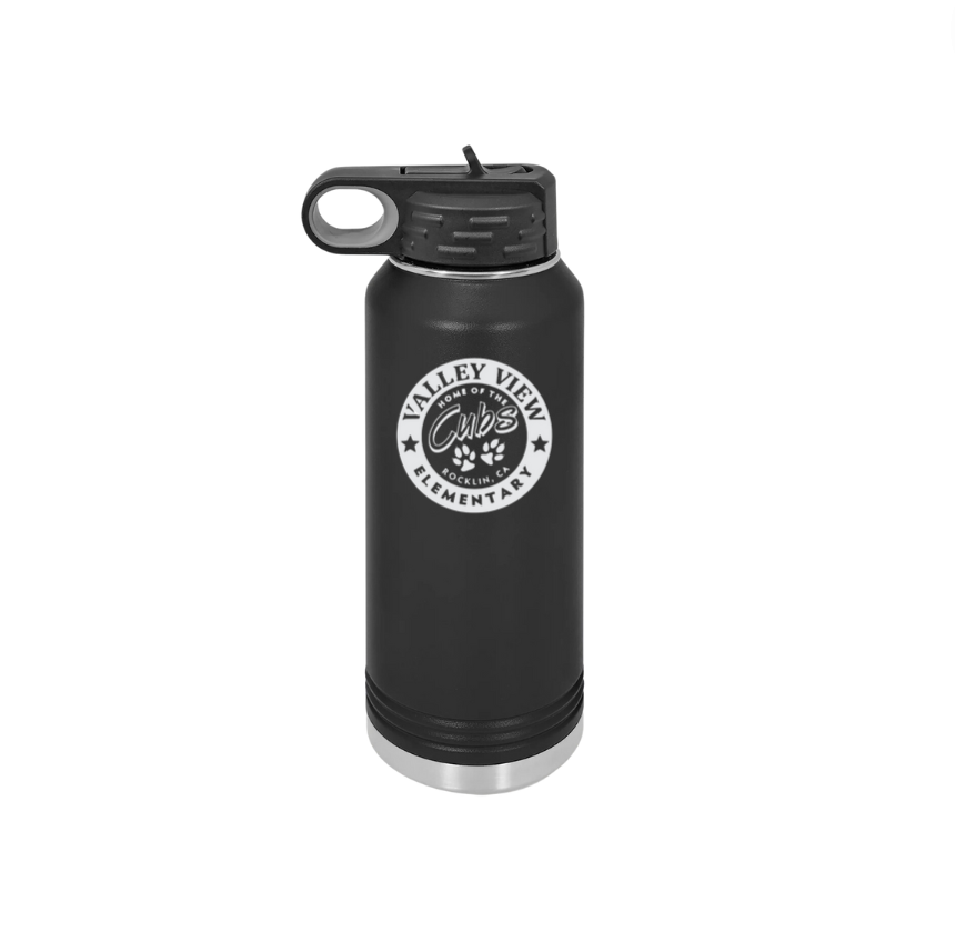 Valley View Fundraiser 32oz Water Bottle- Black