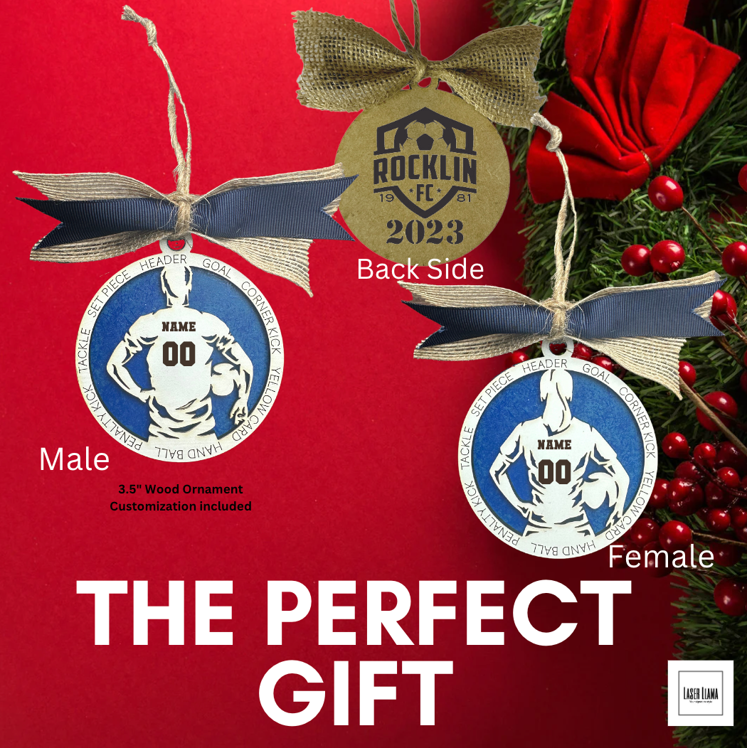 Rocklin FC Soccer Ornament