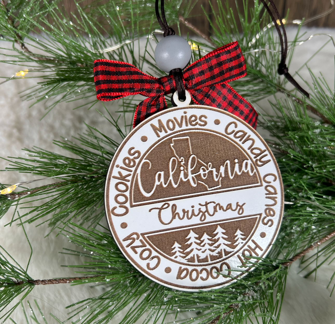Basic California Christmas Ornament