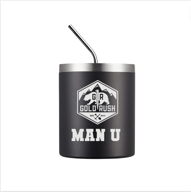 GOLD RUSH 12oz Black Coffee Tumbler