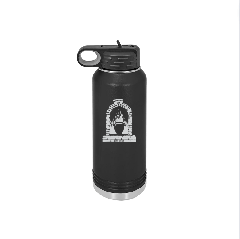 TERRACOTTA 32oz Black Water Bottle