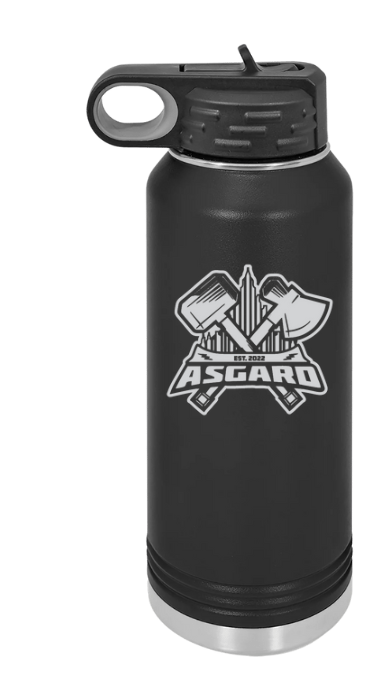 ASGARD 32oz Black Water Bottle