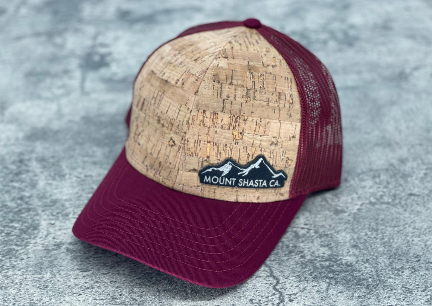 Maroon/ Cork Snapback Hat