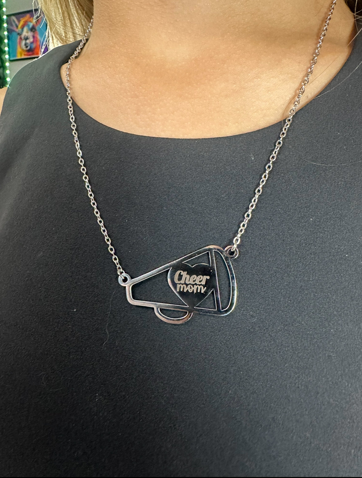 Megaphone Heart Necklace with Custom Engraving