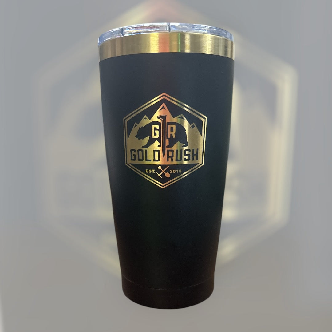 GOLD RUSH 20oz Black/Gold Coffee Tumbler