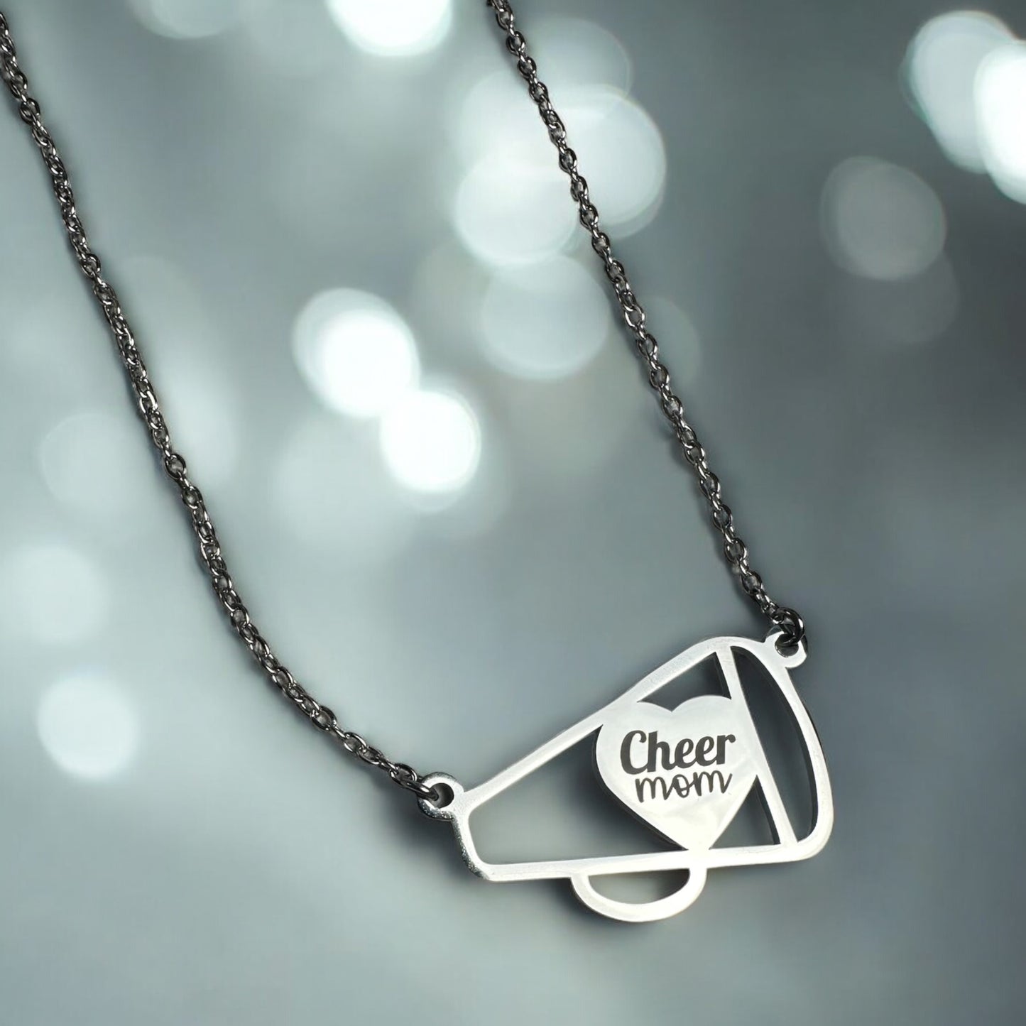 Megaphone Heart Necklace with Custom Engraving