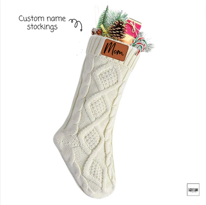 Custom Leatherette Patch Stocking
