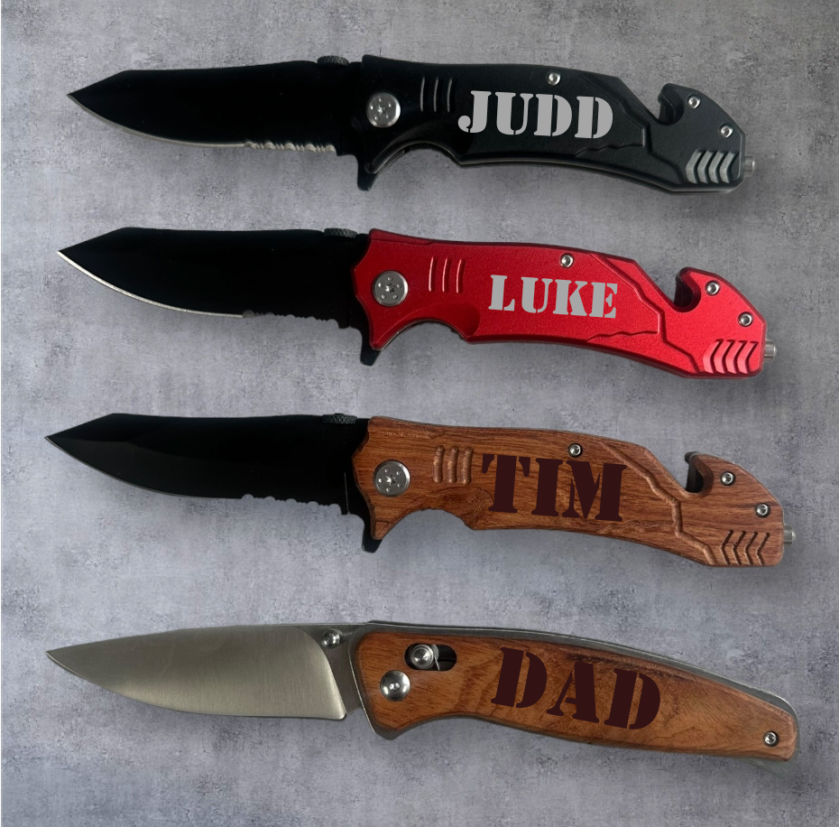 Tactical Knives with Custom Engraving