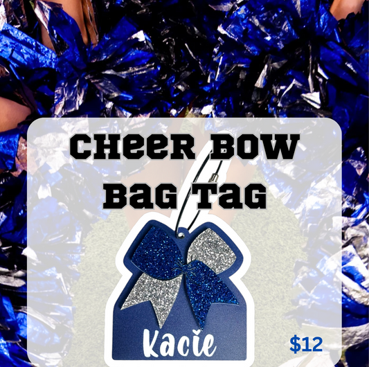 Cheer Bow Bag Tag