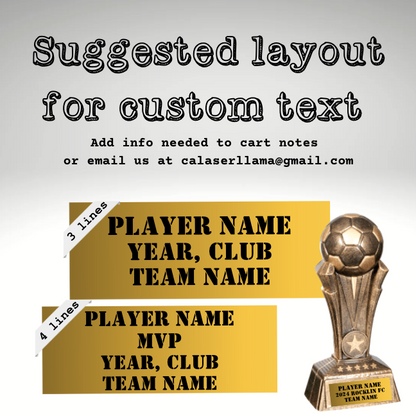 Soccer Trophies- Minimum order of 6