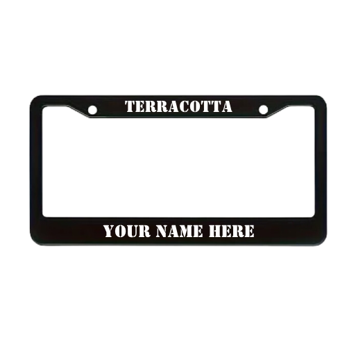 Custom Terracotta License Plate Frame