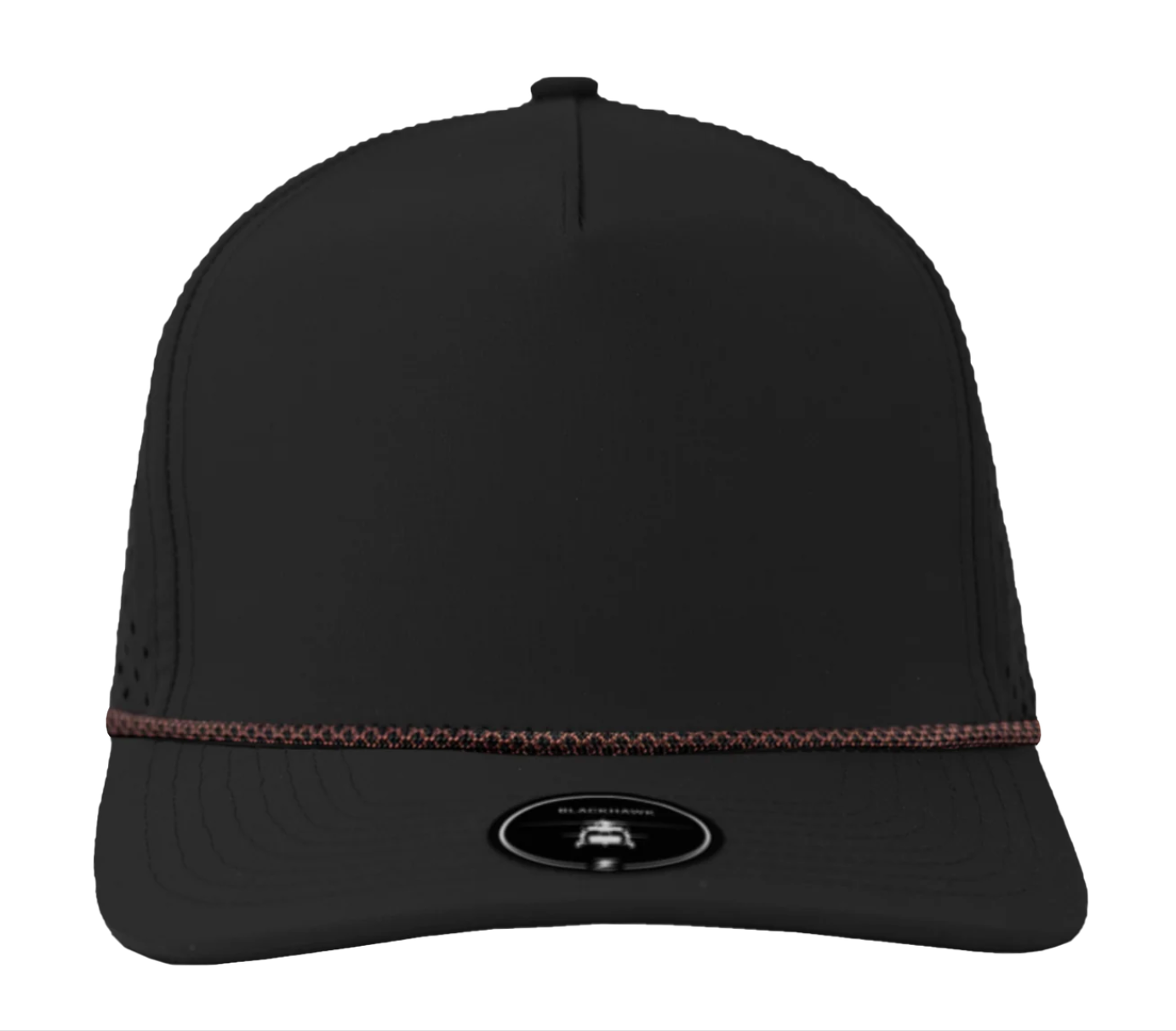 Black Performance Hat with Copper Rope- Curved Bill with Copper Gold Rush Patch