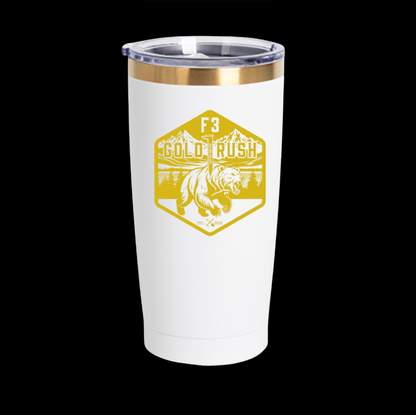 NEW Gold Rush 20oz Black/Gold Coffee Tumbler