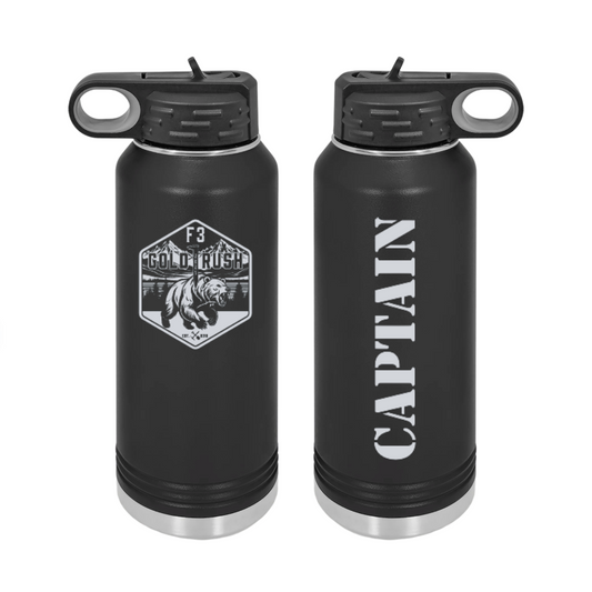 NEW Gold Rush 32oz Black Water Bottle