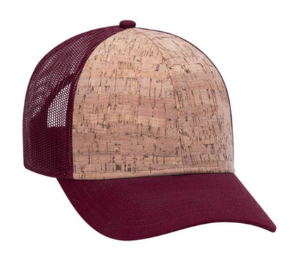 Maroon/ Cork Snapback Hat