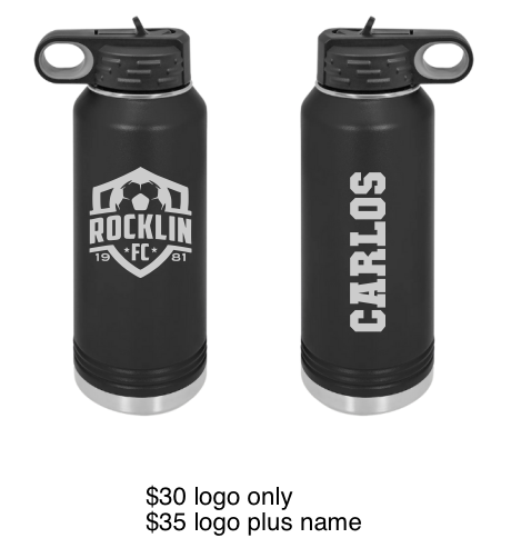 Rocklin FC Soccer 32oz Water Bottle
