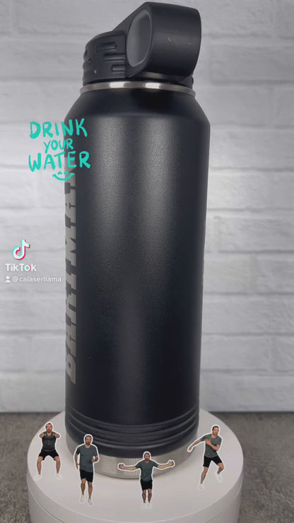 NEW Gold Rush 32oz Black Water Bottle