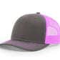 Richardson 112 Hat Charcoal/ Neon Pink