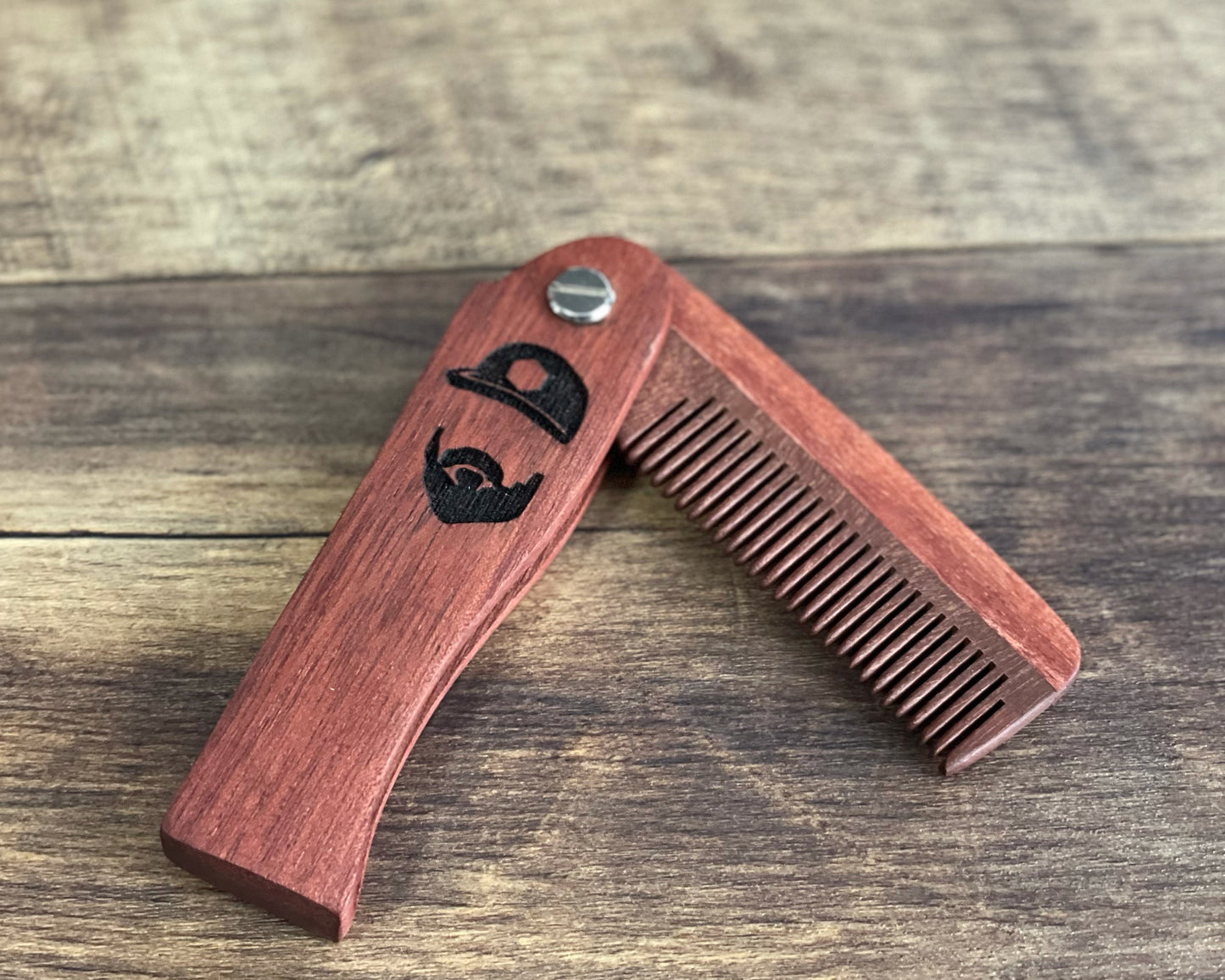 Folding Wood Beard Comb