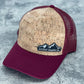 Maroon/ Cork Snapback Hat