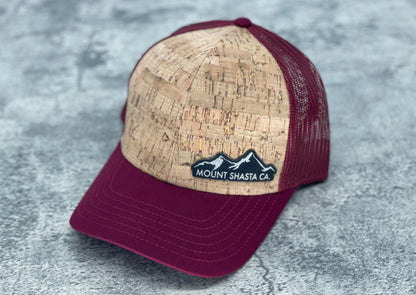 Maroon/ Cork Snapback Hat
