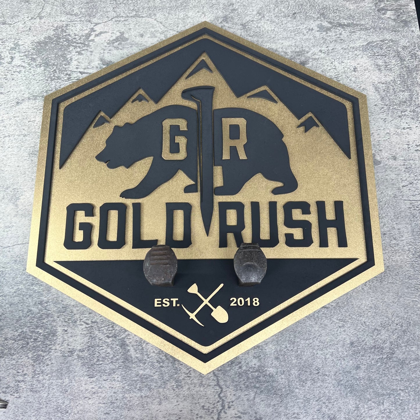 Gold Rush 100 Post Spike Plaque